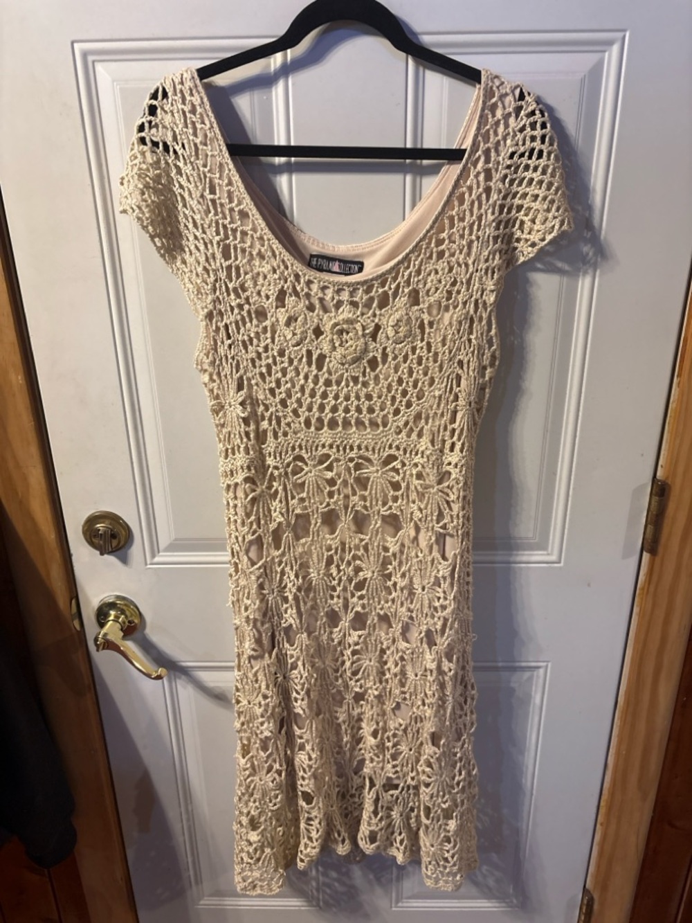 Pyramid Collection Crochet Lace Dress 1X/XL Boho